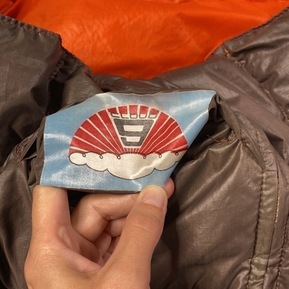 Vintage Cloud 9 Down Puffer Puffy Orange Brown Reversible Vest Size Large 70s - Picture 7 of 7